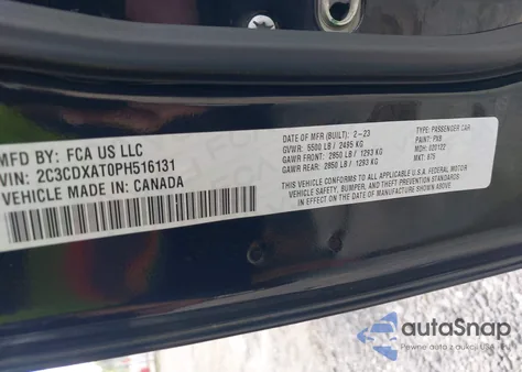 2023 Dodge Charger Police Rwd from USA, damaged, VIN 2C3CDXAT0PH516131